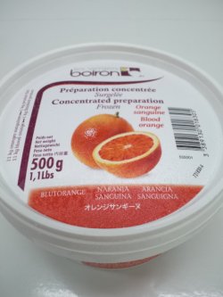画像1: 【ボワロン】冷凍ブラッドオレンジコンサントレピューレ(無糖) 500g（特別お取寄せ）