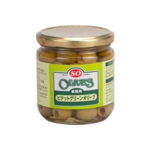 画像: 【讃陽食品】SOピテットグリーンオリーブ 瓶 320g×24